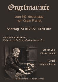 Orgelmatinee Cesar Franck